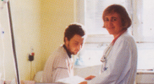 Praca w Klinice. H. Mrugaa w trakcie wizyty